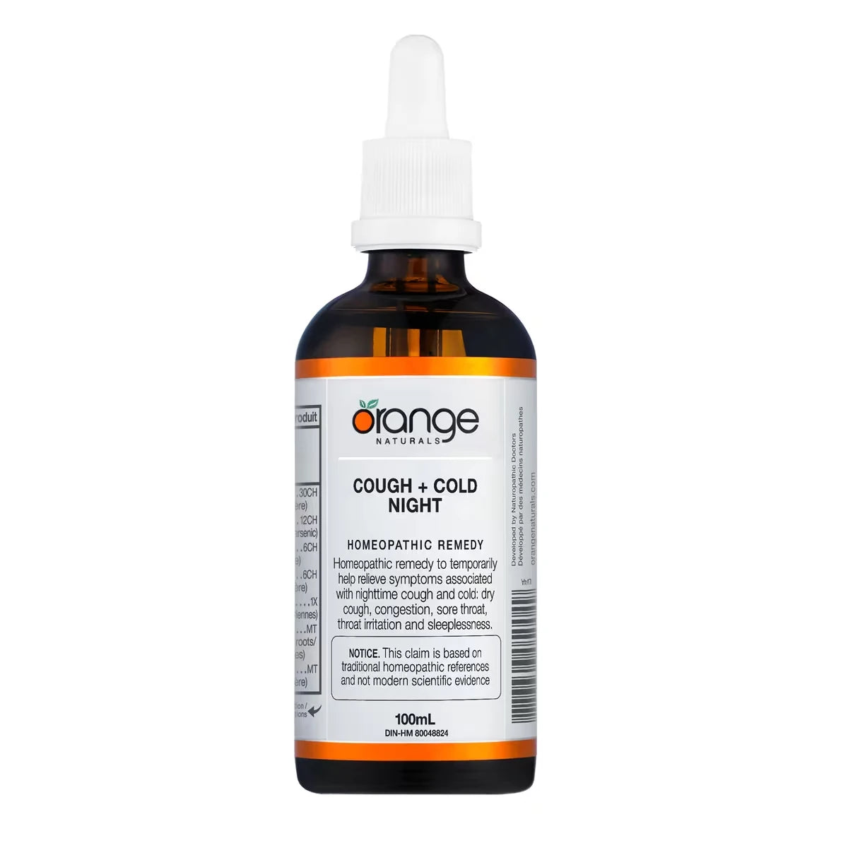 Orange Naturals Cough + Cold Night front package