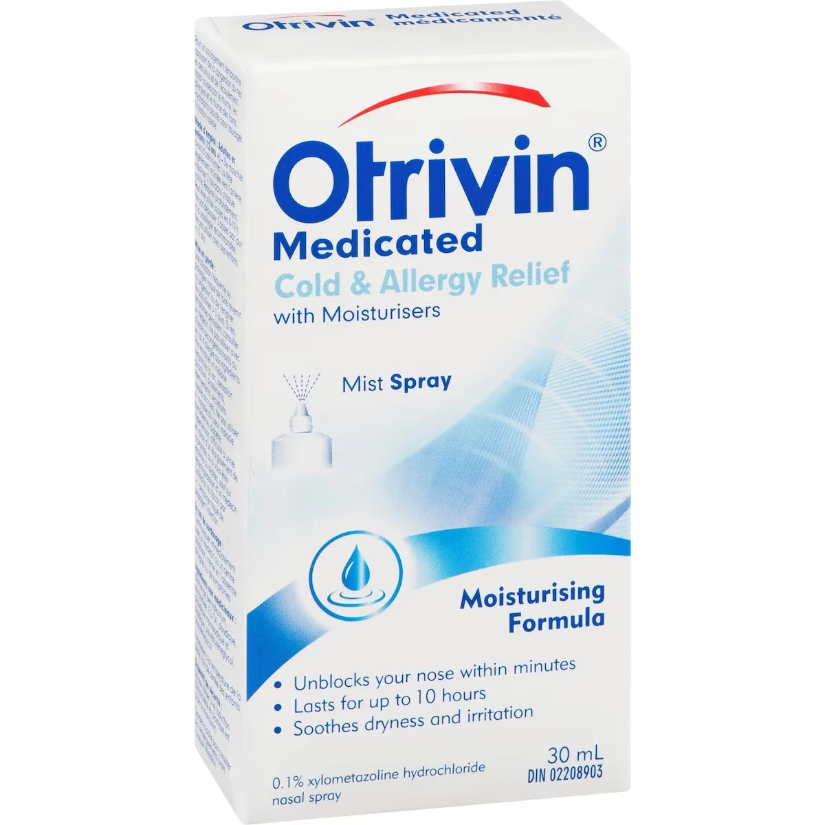 Otrivin Medicated Cold & Allergy Relief W/Moisturizers Spray product detail