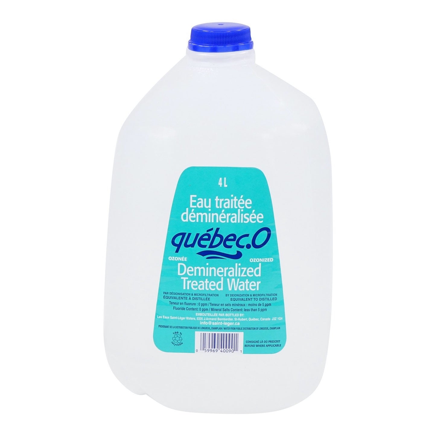 Demineralized Treated Water Pack of 4, 4 L