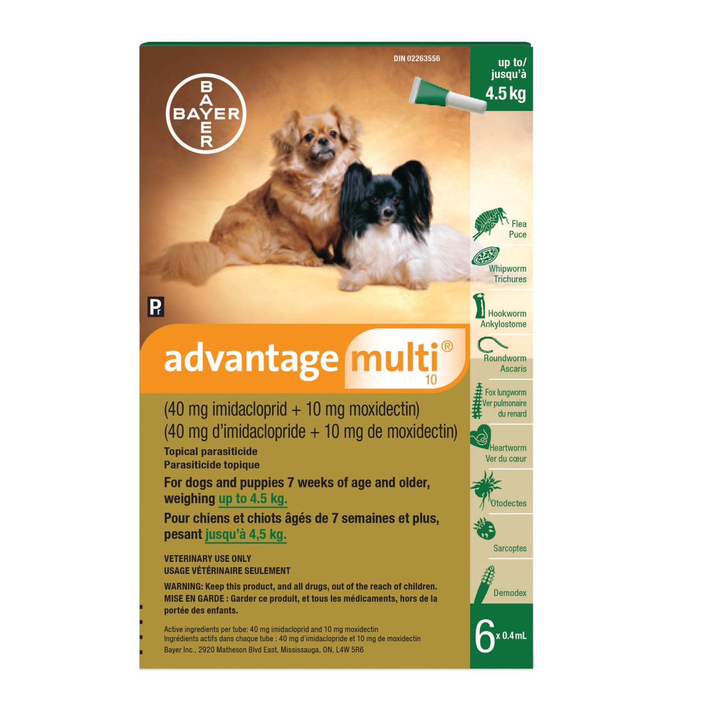 Advantage Multi for Dogs Solution 1 Box of 6 Applicators