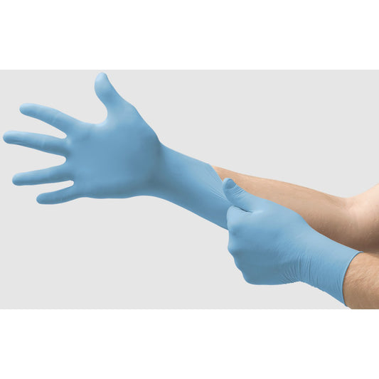 Micro - Touch Nitrile Exam Gloves, Powder-Free, Non-Sterile, Blue, Medium (Box of 100) - additional product view 2