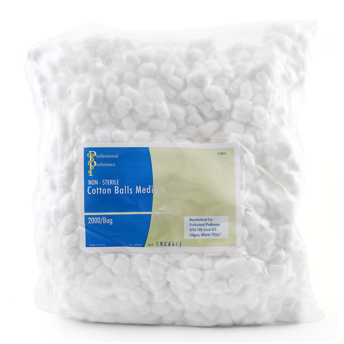 Professional Preference Cotton Balls, White, Medium (Bag of 2, 000)