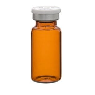 Empty Sterile Vial 10 mL Bottle, Amber, 10 mL Bottle