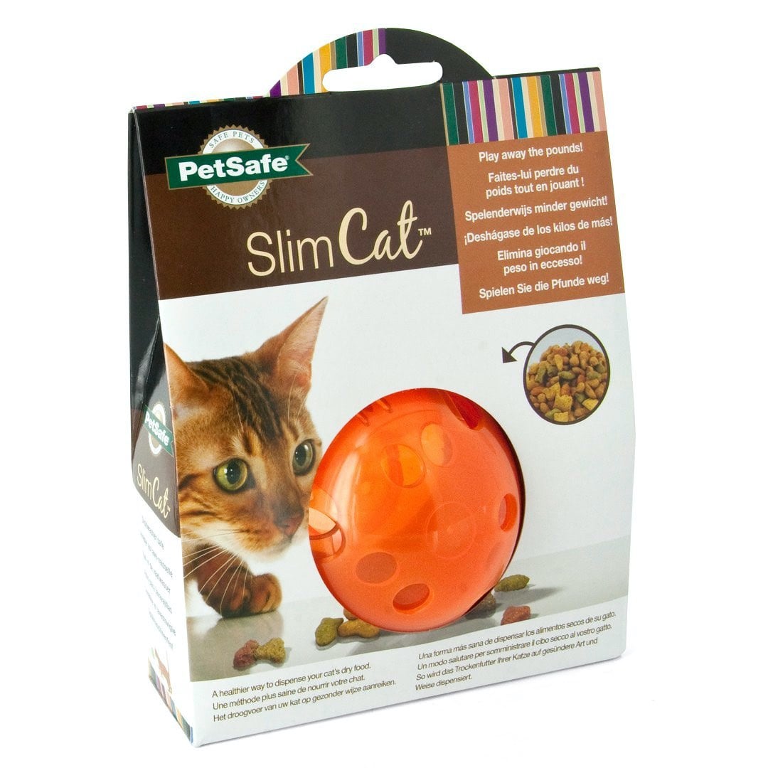 SlimCat Treat Ball for Cats (Orange) 1 Unit - additional product view 2
