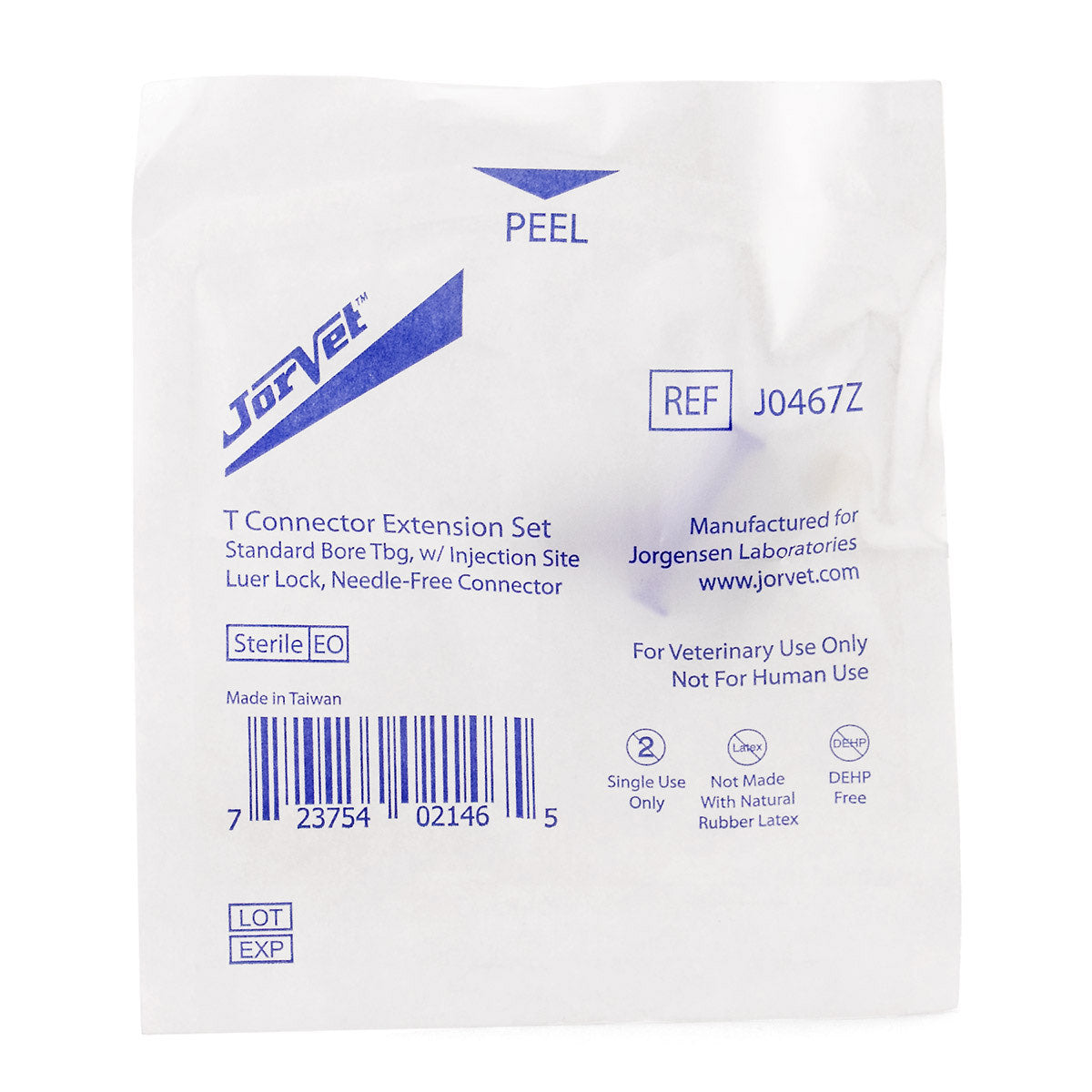 T Connector Extension Set (7 in) 1 Unit Luer Lock - additional product view 2