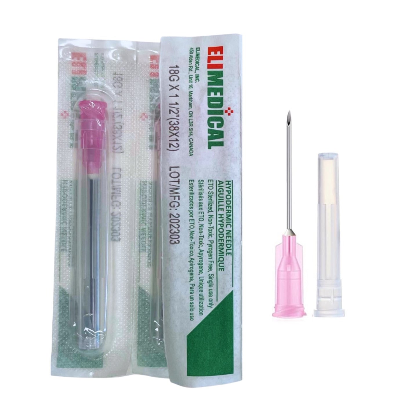 Hypodermic Needles Box of 100 Needles 18 g x 1 1 / 2 in