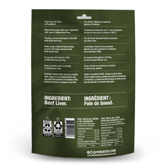 PureBites for Dogs (Beef Liver) 250 g Bag - additional product view 2