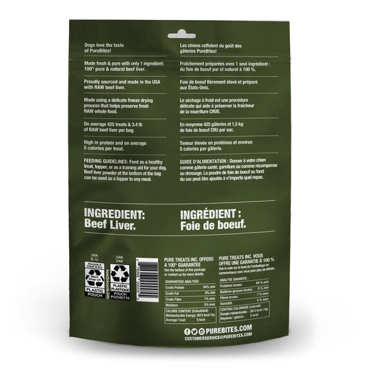 PureBites for Dogs (Beef Liver) 470 g Bag - additional product view 2