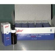 Amber Glass Dropper Bottle with Glass Pipette Pack of 12, 15 mL