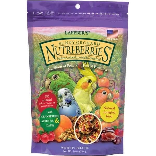 Nutri - Berries Sunny Orchard Small Parrot Food for Birds 284 g Bag