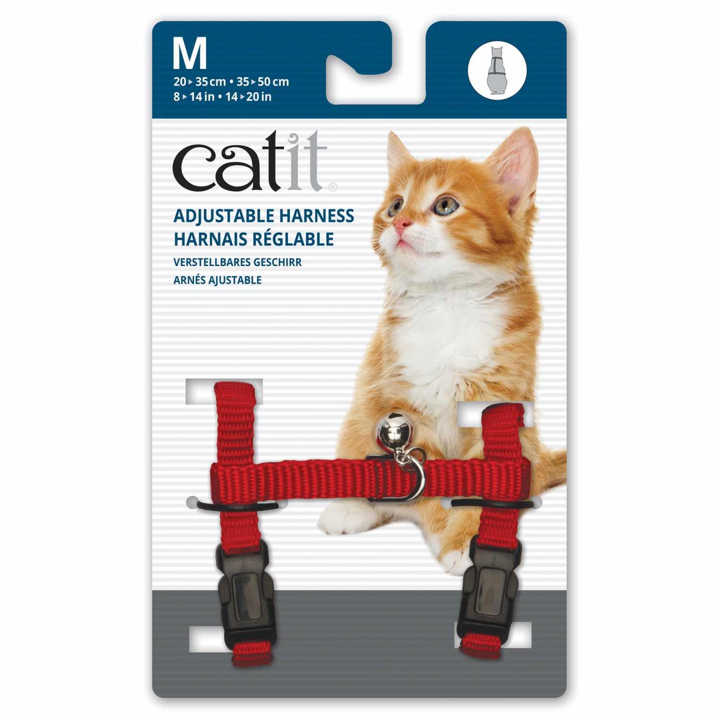 Adjustable Nylon Harness for Cats (Red) 1 Harness - additional product view 3
