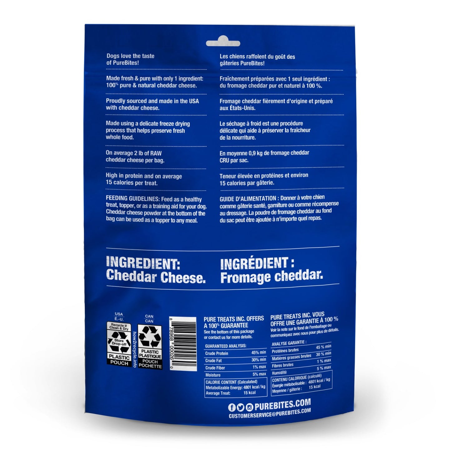 PureBites for Dogs (Cheese) 470 g Bag - additional product view 2