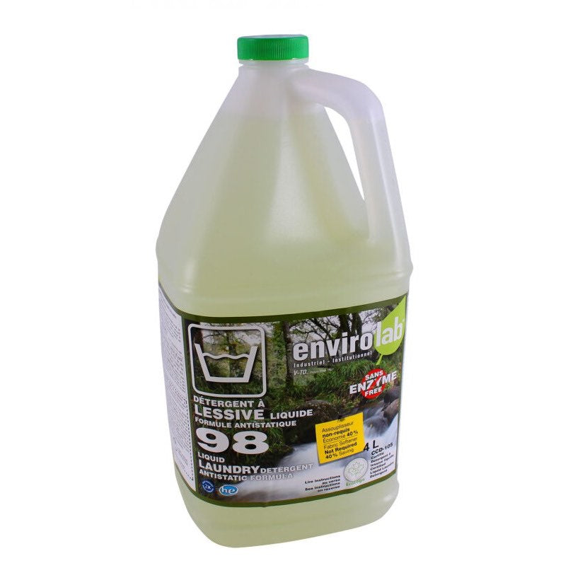 Envirolab 98 Liquid Laundry Detergent Antistatic Formula 4 L Bottle