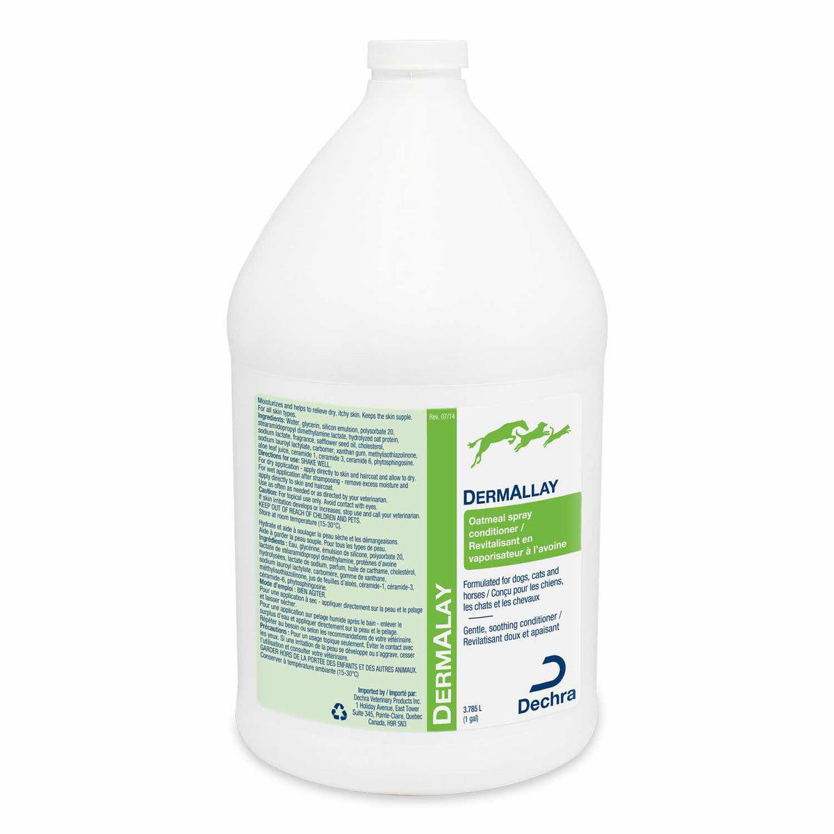 DermAllay Oatmeal Spray Conditioner for Cats, Dogs and Horses 3.78 L Bottle - Default Title - product image 1