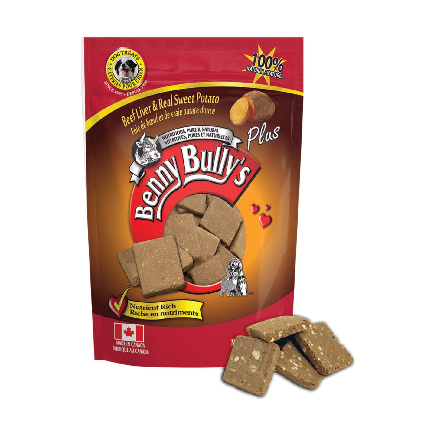 Liver Chops PLUS Dog Treats for Dogs (Liver and Sweet Potato) 58 g Bag
