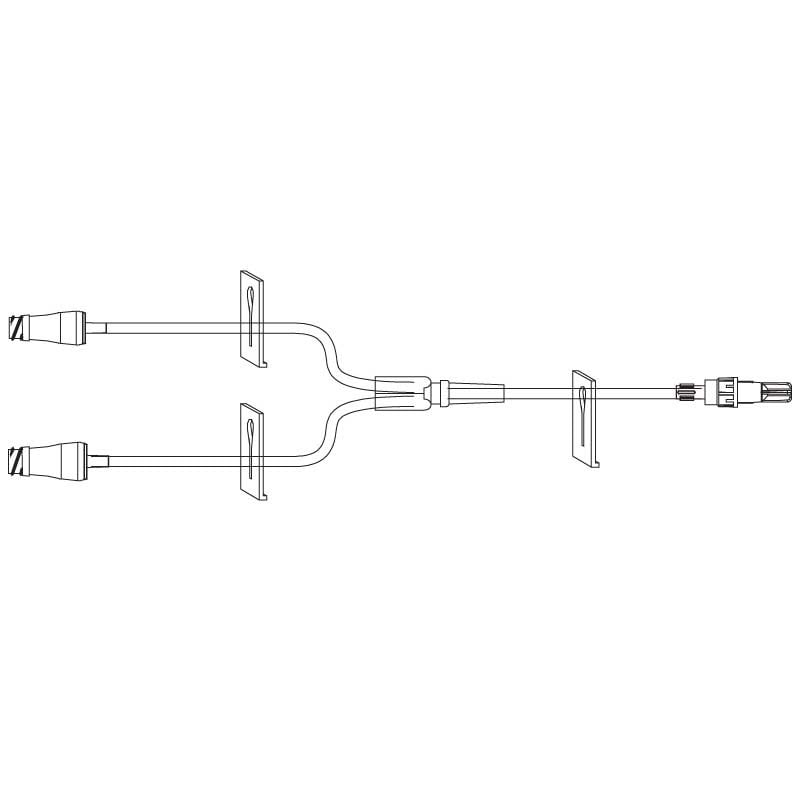 Smallbore Bifuse Extension Set 2 Clave (7 in) 1 Unit