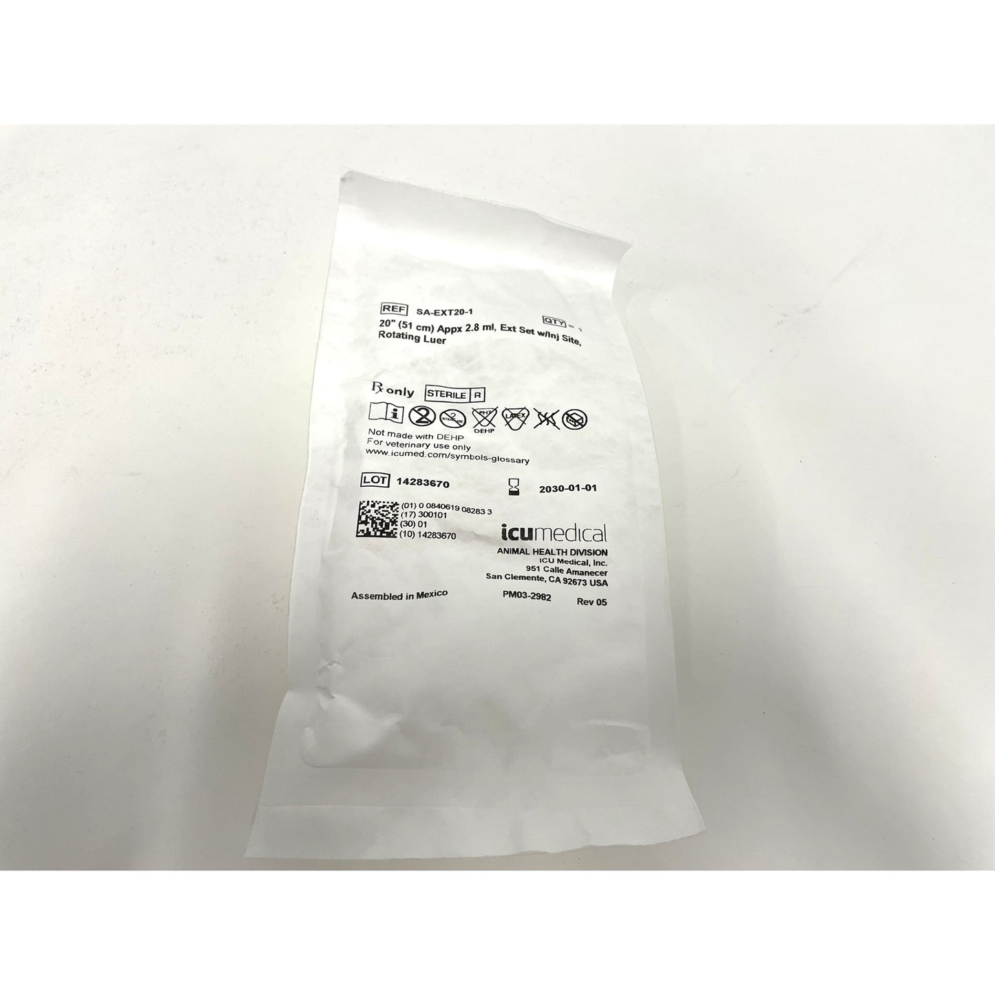 Extension Set 1 Port (20 in) 1 Unit