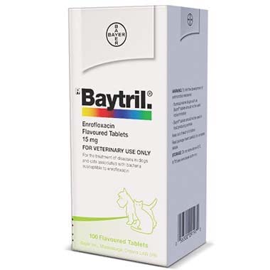 Baytril Tablet 1 Box of 100 Tablets