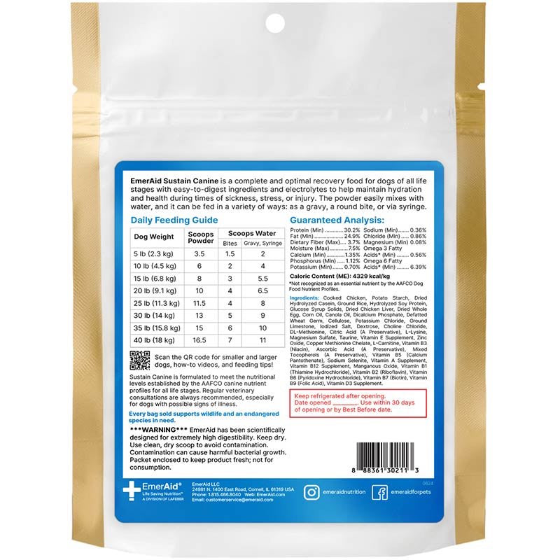 EmerAid Sustain HDN for Dogs 100 g Pouch - additional product view 2