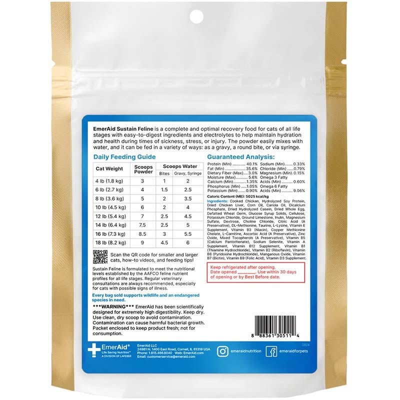 EmerAid Sustain HDN for Cats 100 g Pouch - additional product view 2