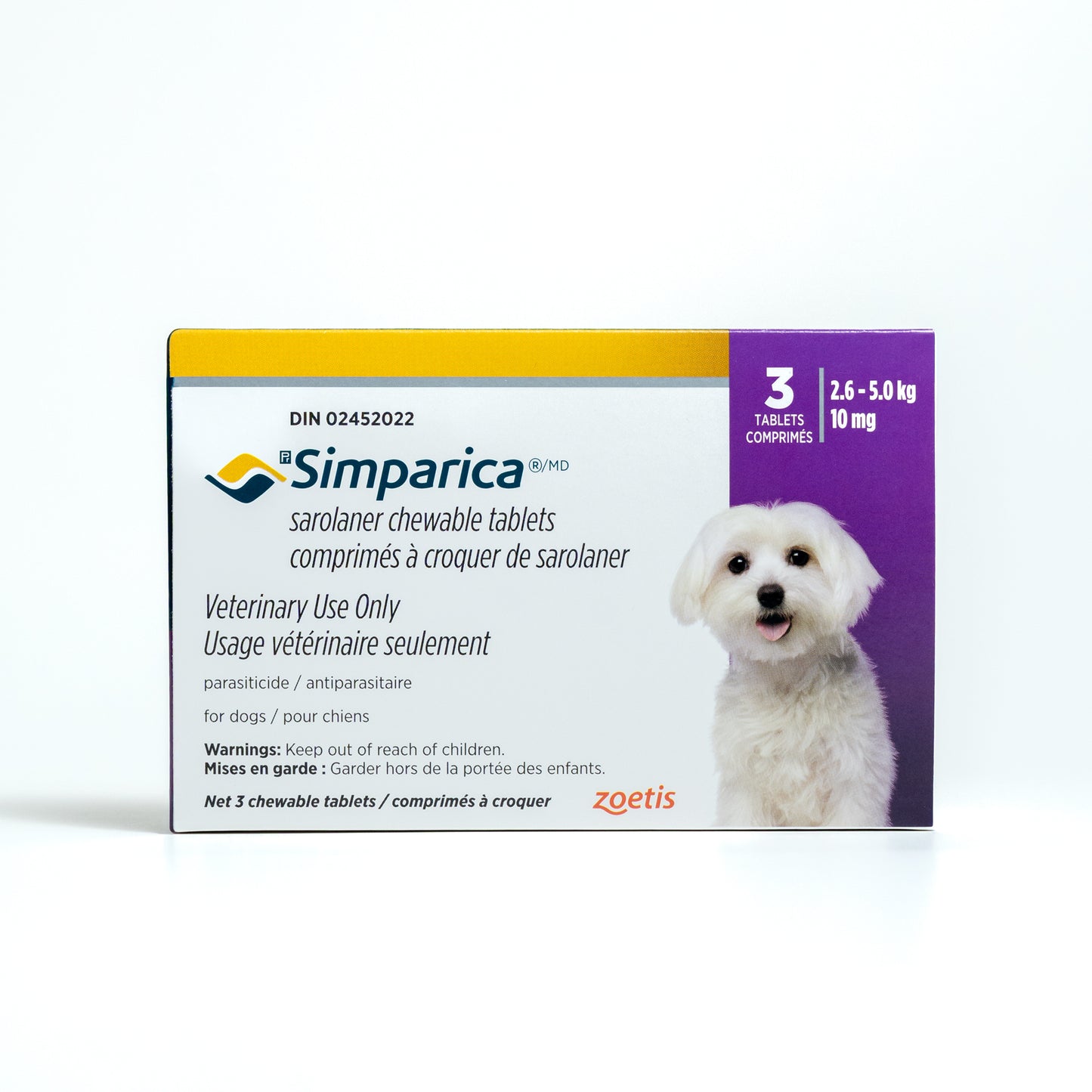 Simparica for Dogs, 2.6 - 5 kg (Purple), 3 Chews - product image 2