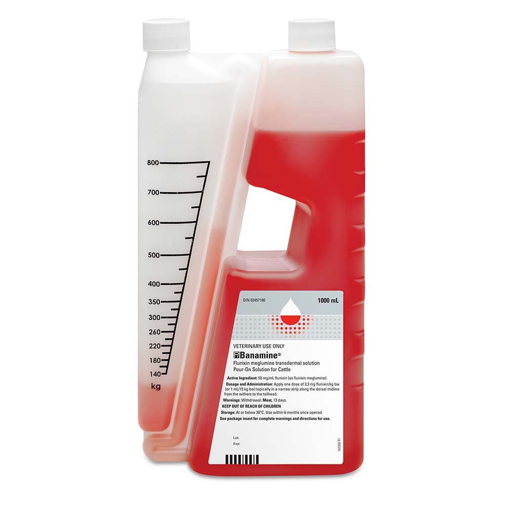 Banamine Transdermal Solution for Farm Animals 1000 mL 50 mg / mL