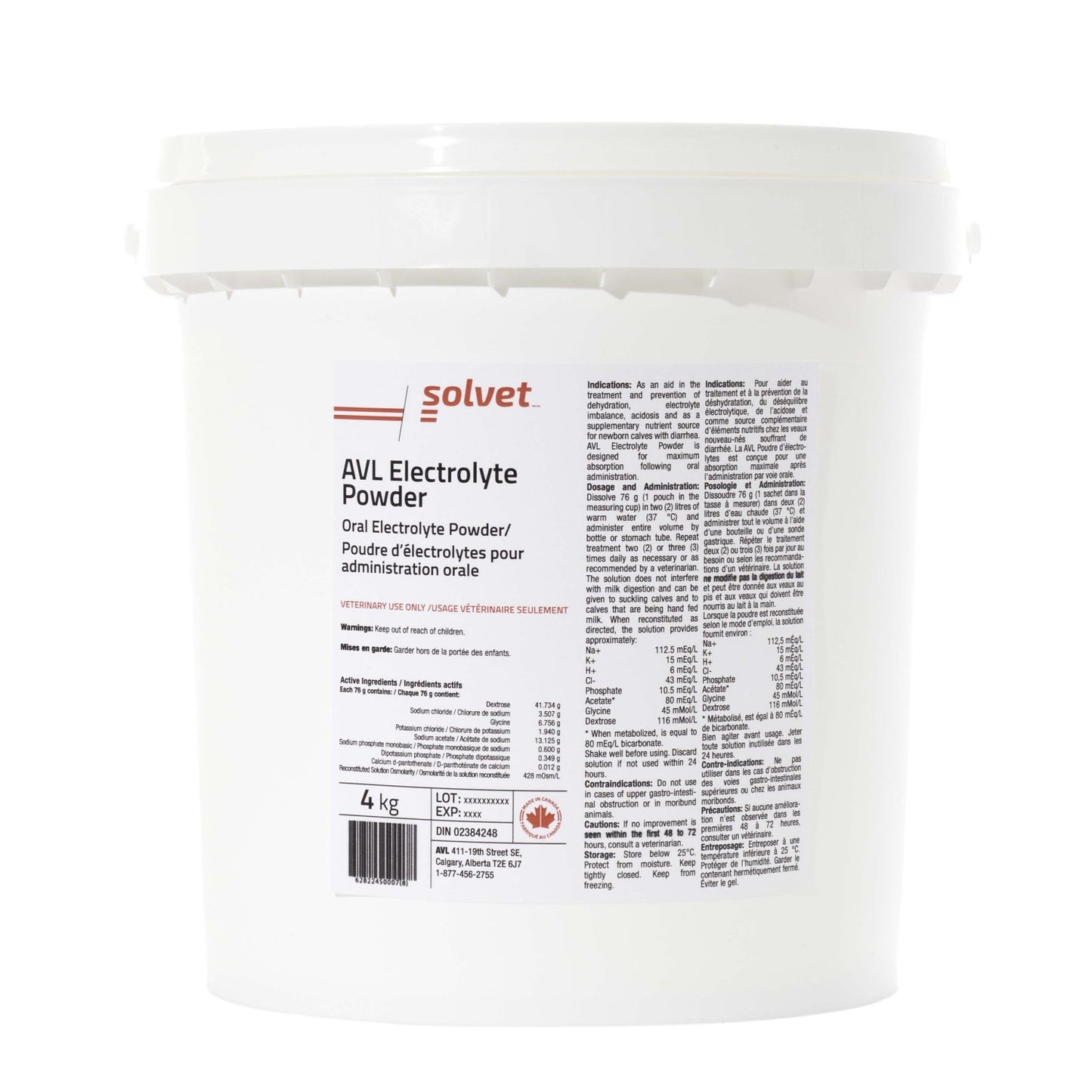 AVL Electrolyte Powder for Farm Animals 4 kg
