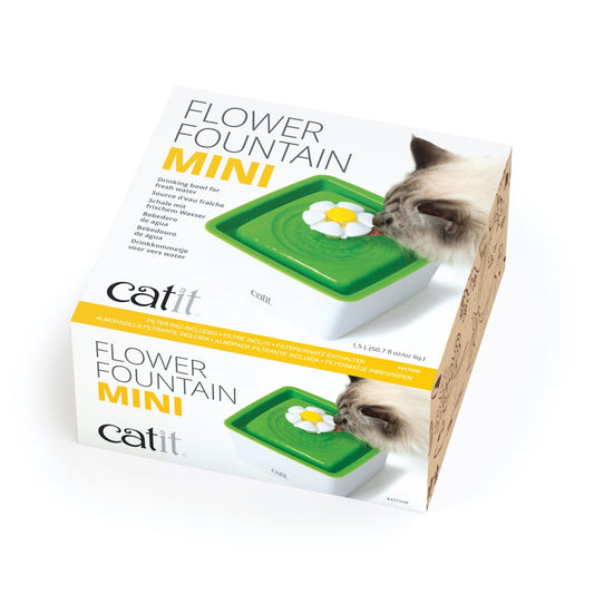 Mini Flower Fountain for Cats (Green) (1.5 L), 1 Unit - additional product view 2