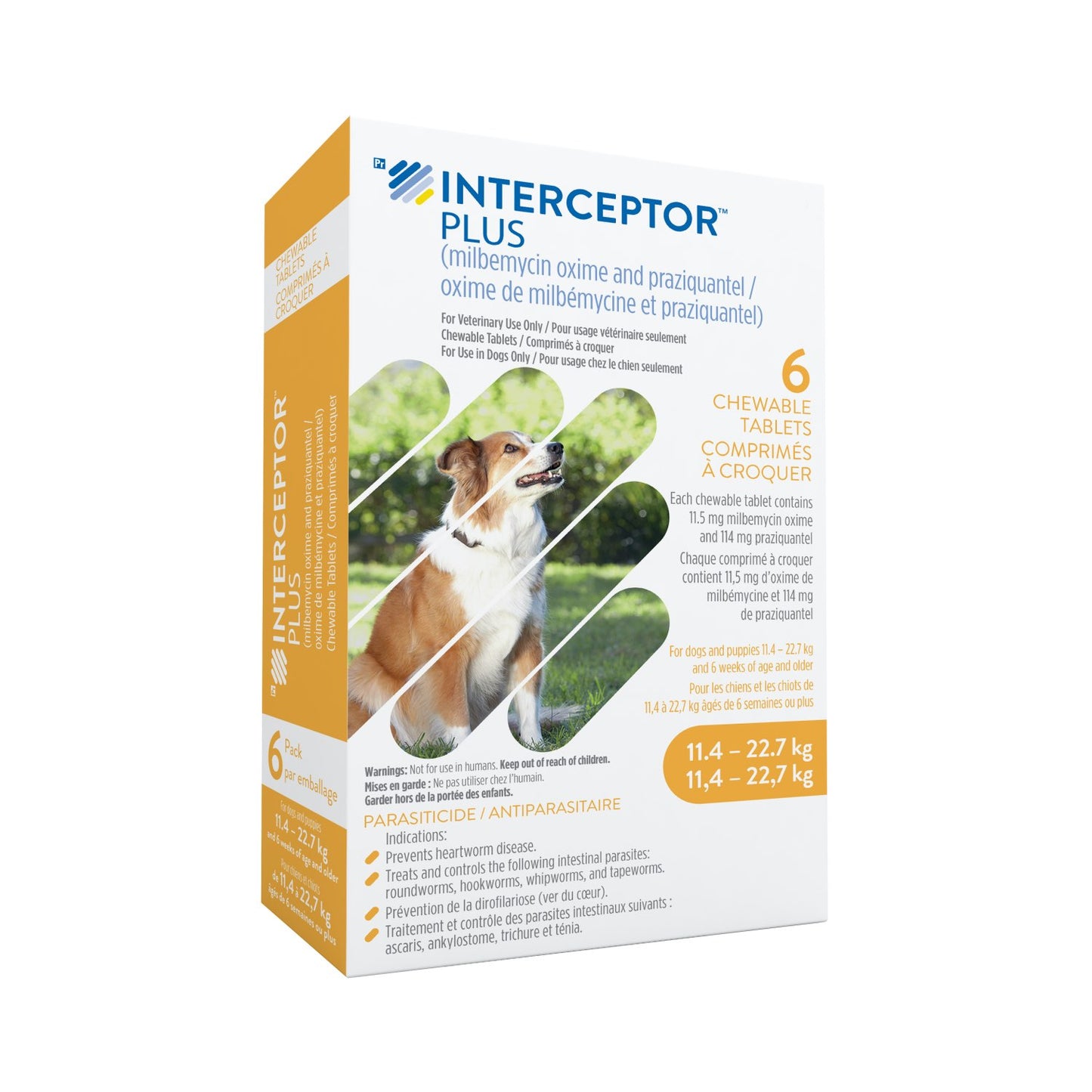 Interceptor Plus Chewable Tablet for Dogs, 11.4-22.7 kg (Yellow), 6 Chews - product image 2