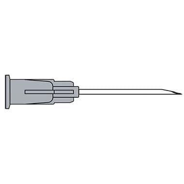 Aluminium Hub Needles Box of 100 Needles 18 g x 1 in
