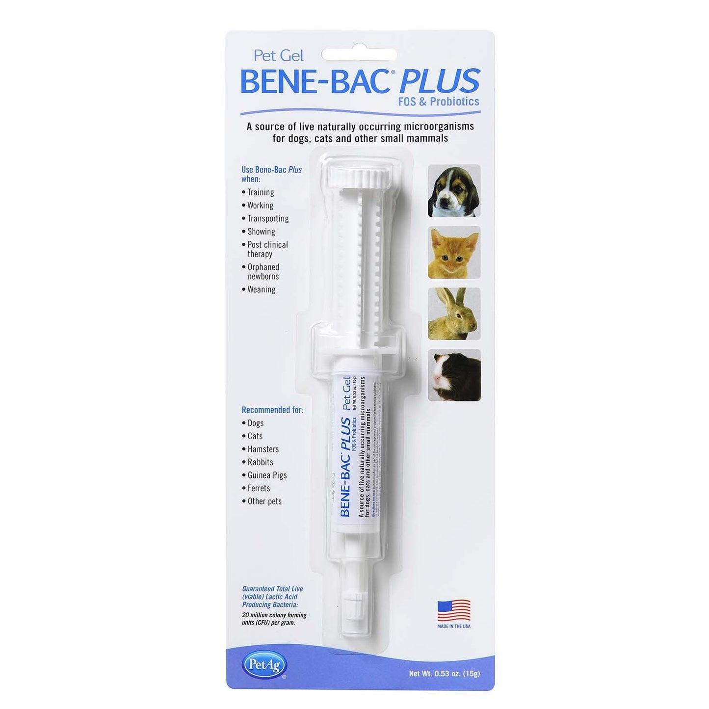 Bene - Bac Plus Pet Gel for Cats 15 g Syringe