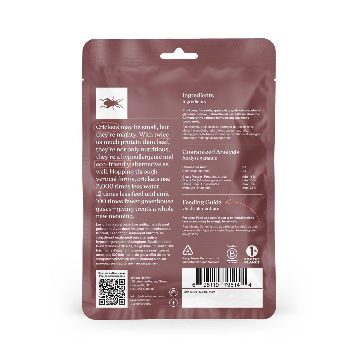 Dog Training Treats for Dogs (Cricket, Shiitake and Turmeric) 130 g Bag - additional product view 2
