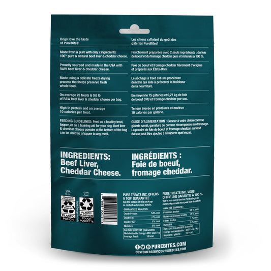 PureBites for Dogs (Beef Liver and Cheese) 120 g Bag - additional product view 2