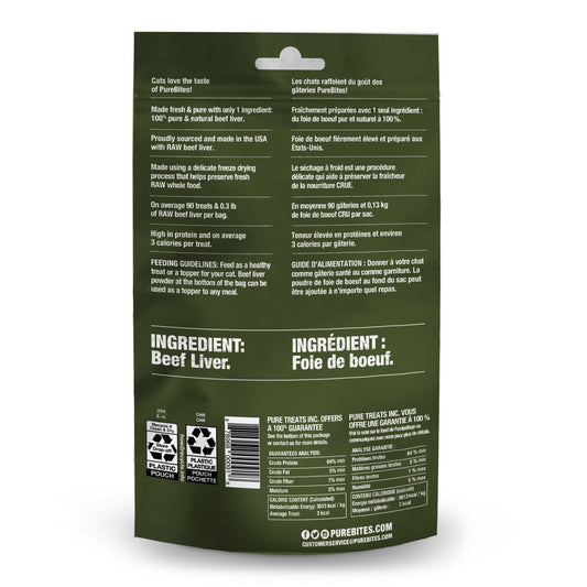 PureBites Freeze - Dried Cat Treats for Cats (Beef Liver) 44 g Bag - additional product view 2