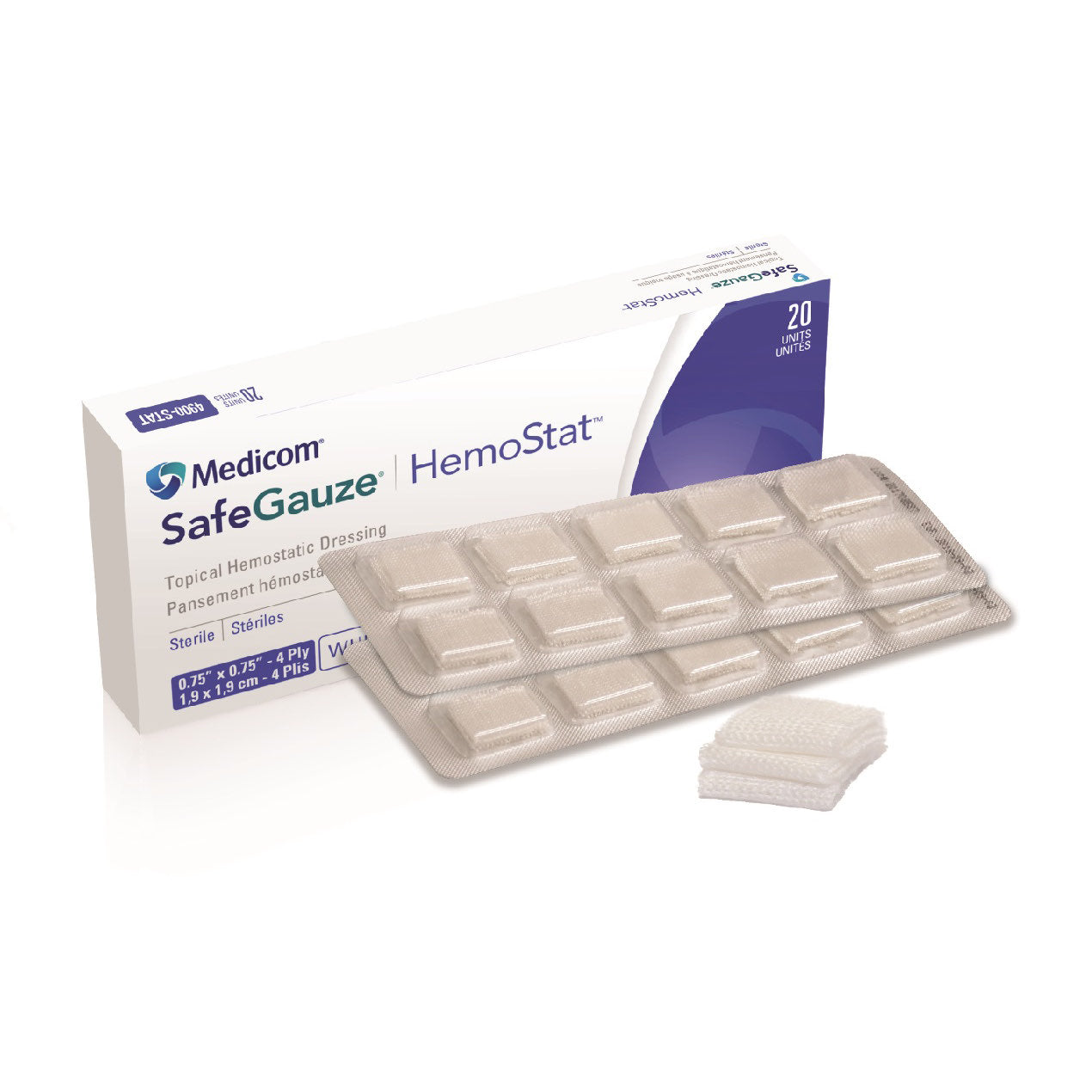 HemoStat Topical Hemostatic Dressing 20 Units