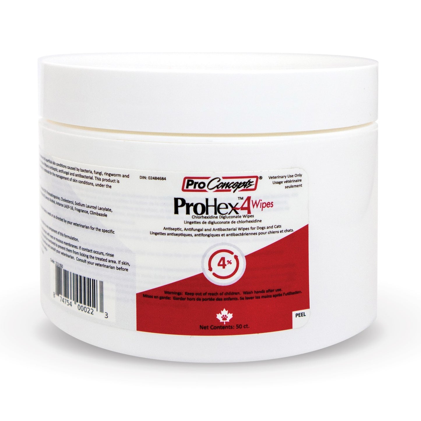 ProHex - 4 Wipes Pack of 50 40 mg / g