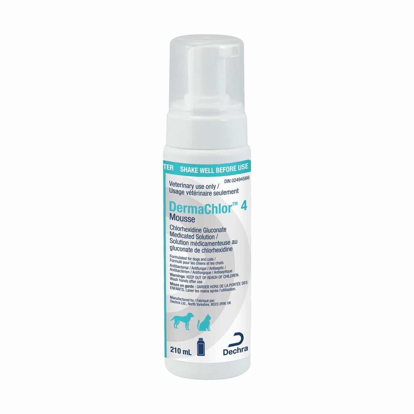 DermaChlor 4 Mousse for Cats 210 mL Bottle 4 % W / V