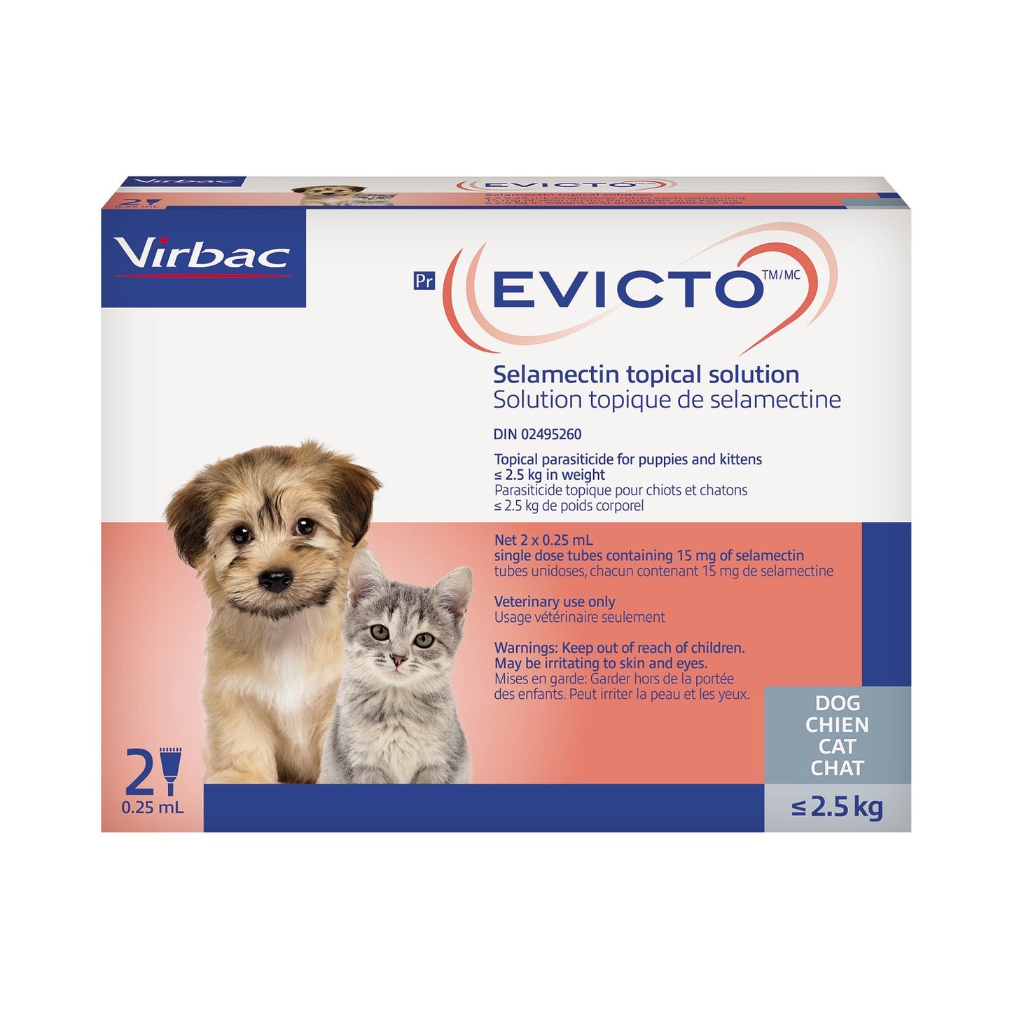 Evicto for Kittens and Puppies Solution 1 Box of 2 Applicators