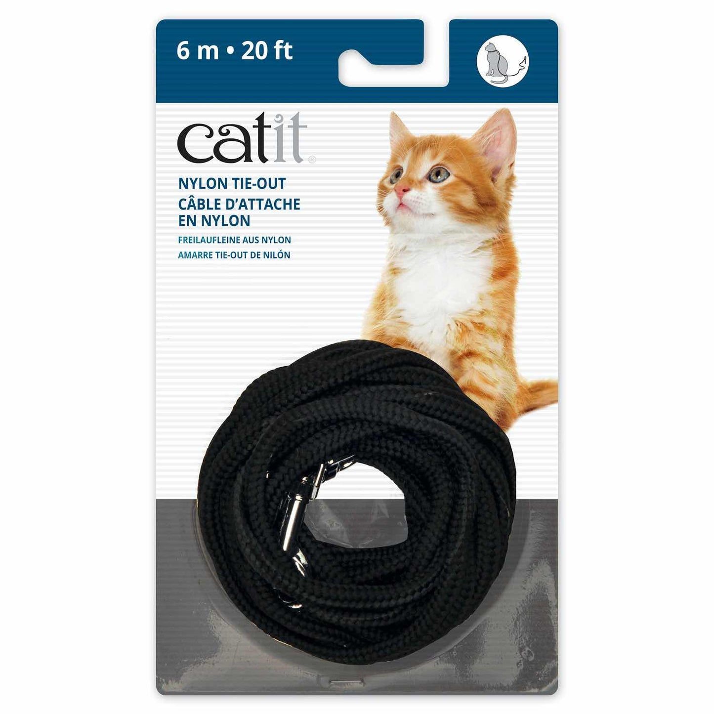 Nylon Tie - Out for Cats 6 m 1 Cable