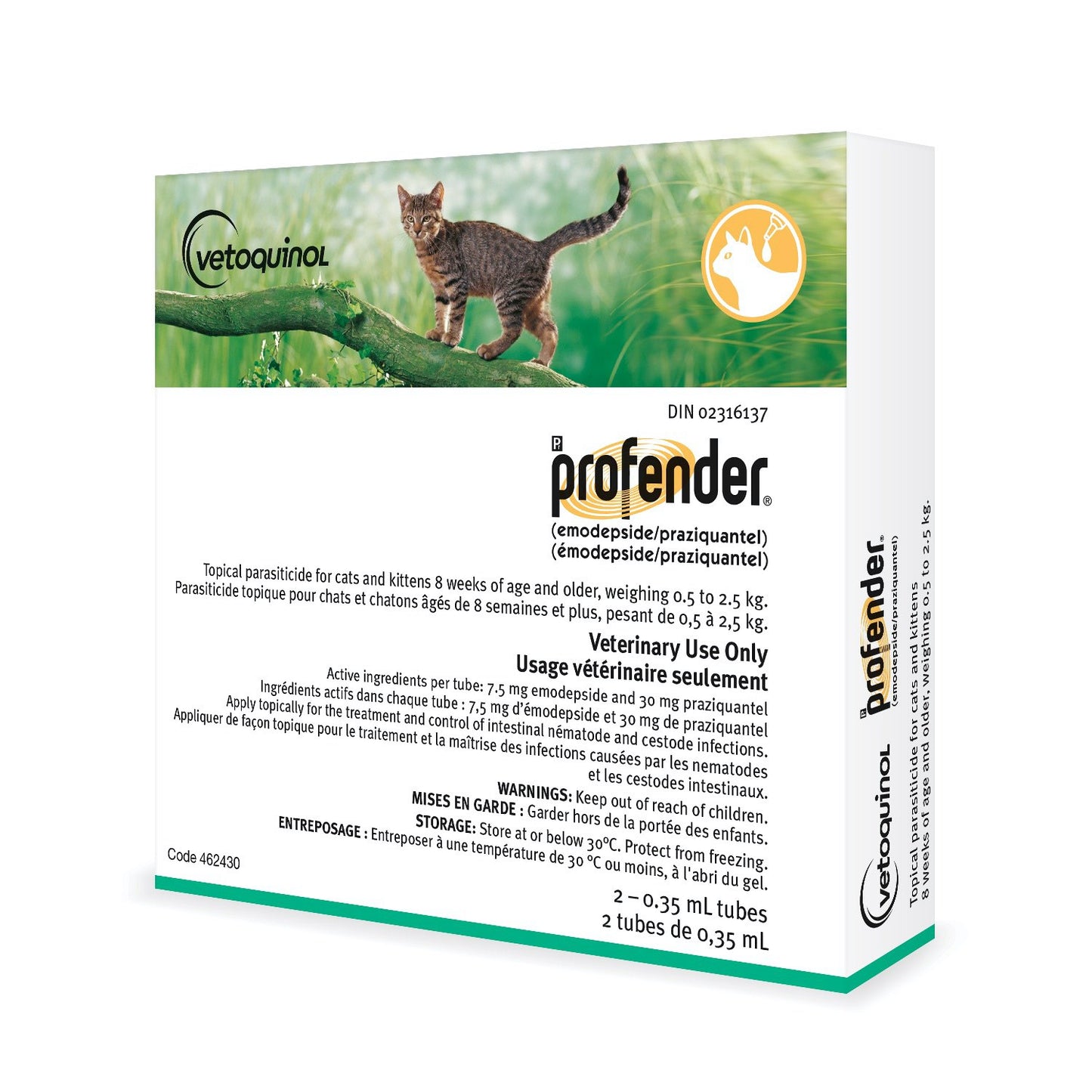 Profender for Cats, 0.5 - 2.5 kg (Green), 2 Tubes - product image 2