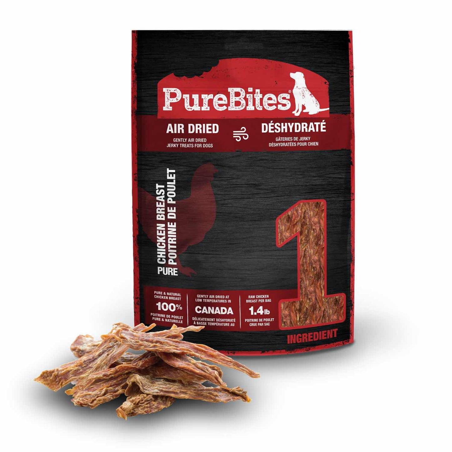 PureBites Jerky for Dogs (Chicken) 156 g Bag
