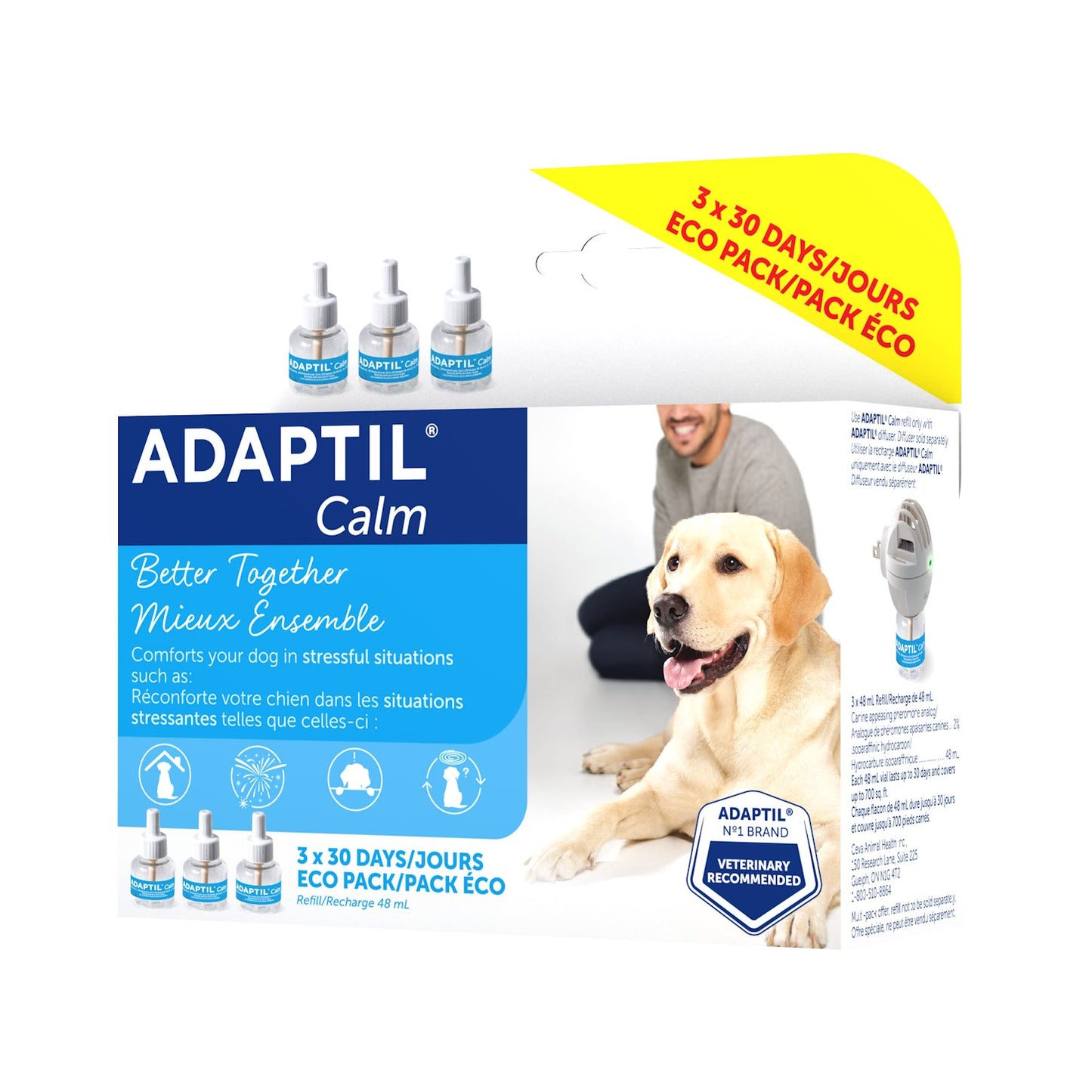 Adaptil Calm Diffuser Refill for Dogs Pack of 3, 48 mL