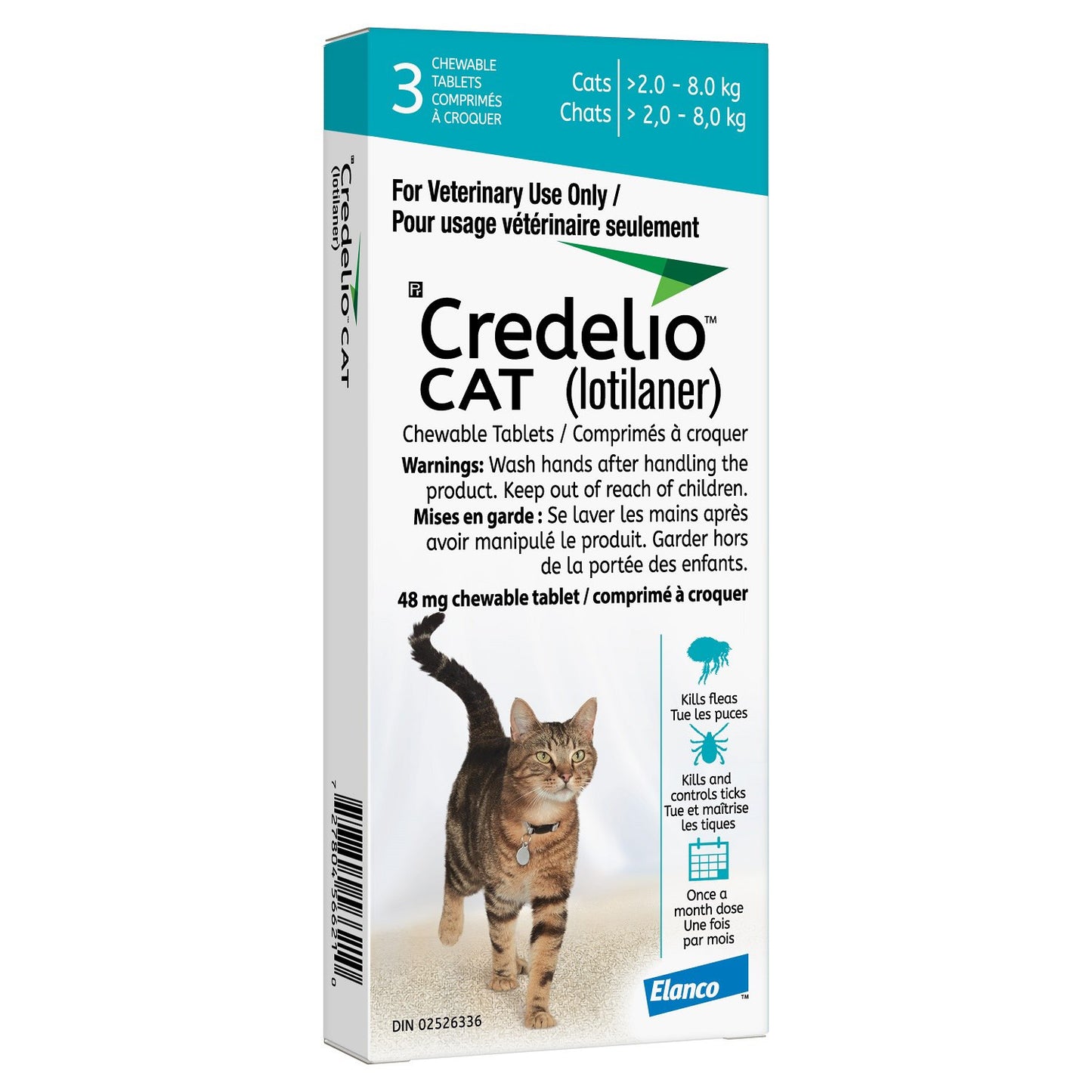 Credelio for Cats Chewable Tablets 1 Box of 3 Tablets