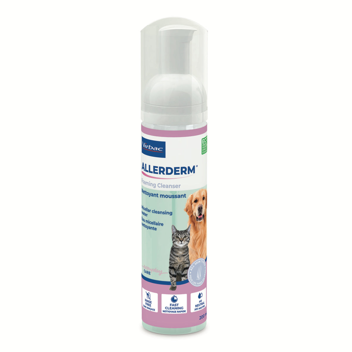 Allerderm Foaming Cleanser for Cats and Dogs 200 mL Bottle - Default Title - product image 1