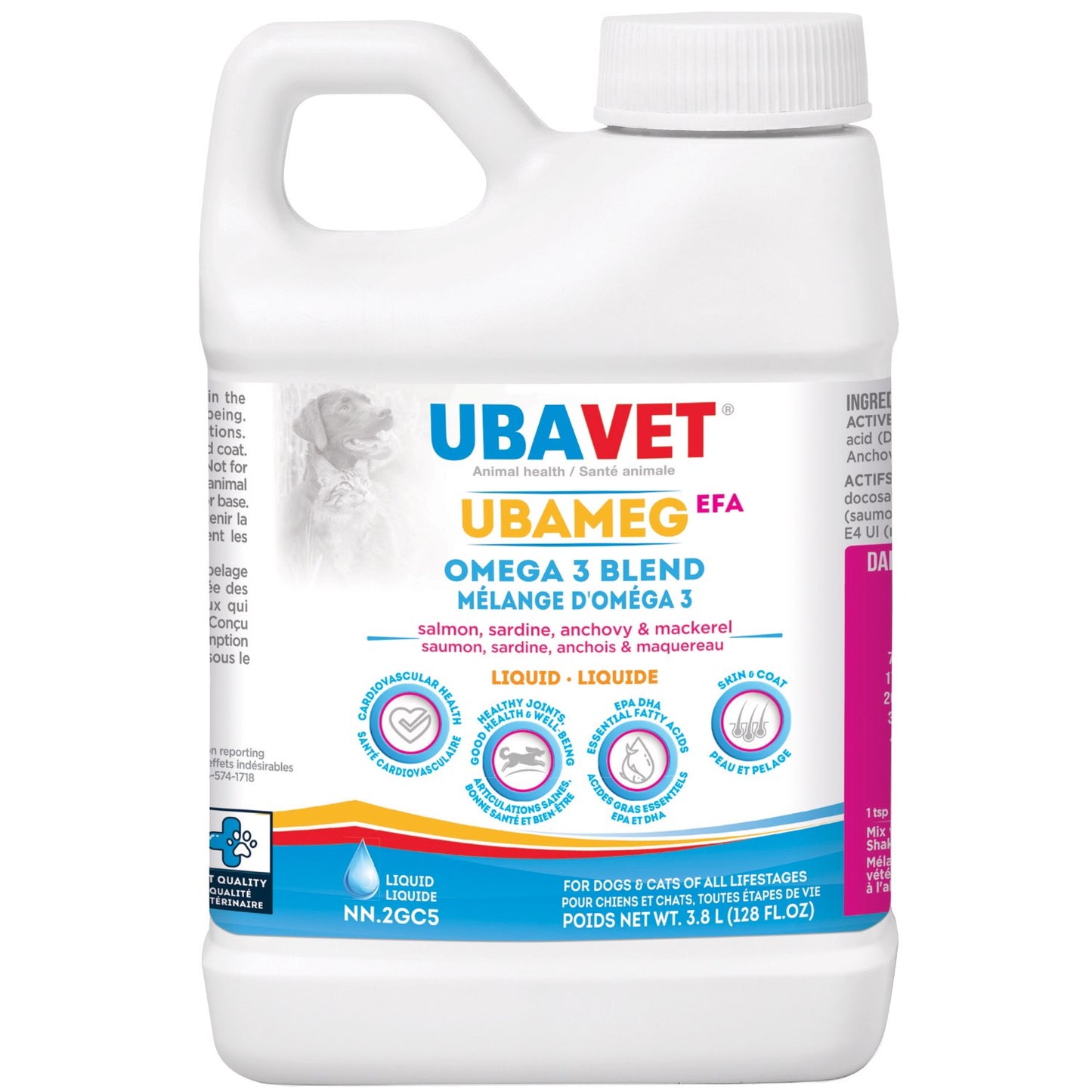 Ubameg EFA Omega 3 Four Blend Liquid (Original) 3.8 L Bottle