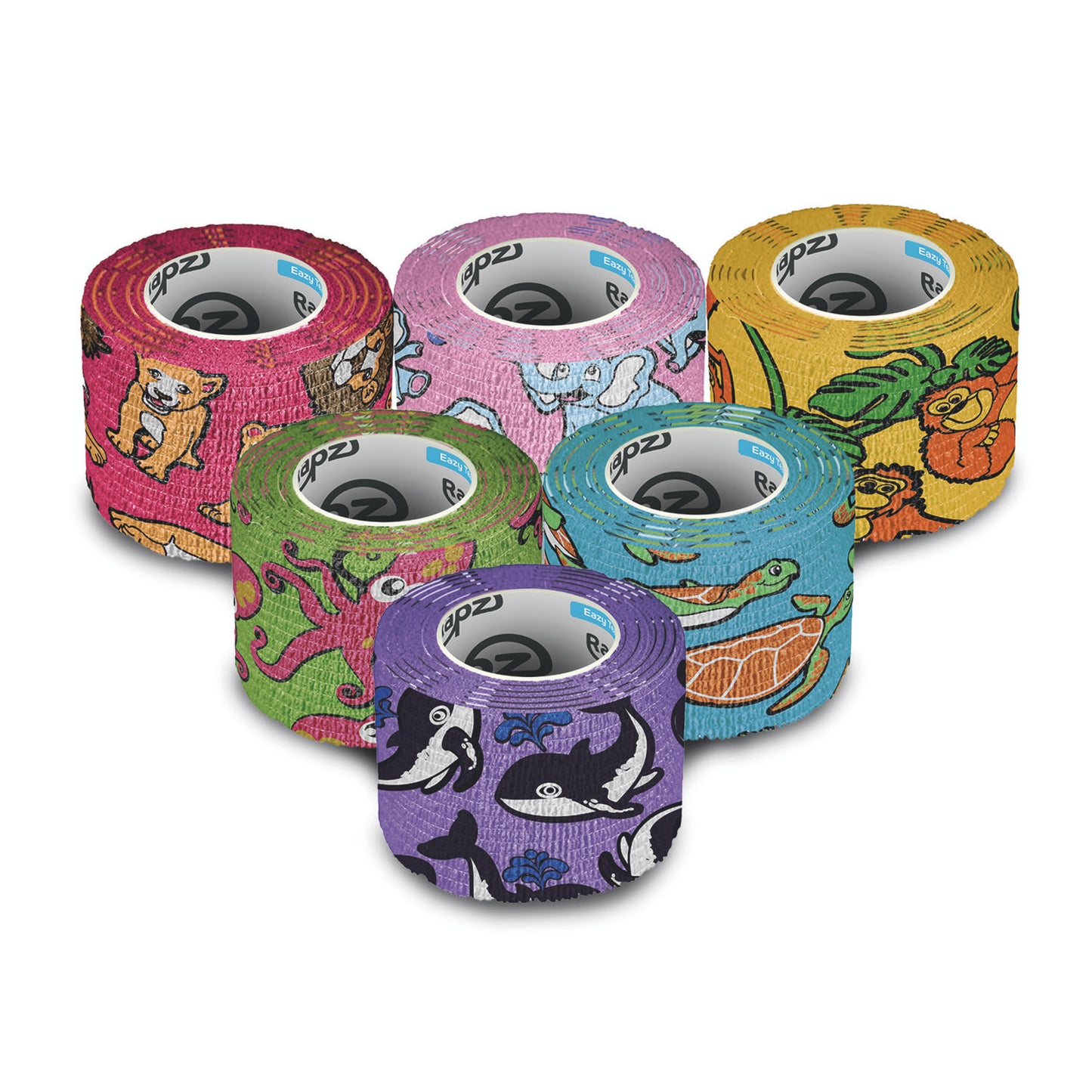 Cohesive Bandage Rapz Easy Tear 5 - M Roll 12 X 5 cm, Natural World, Box of 12 Rolls