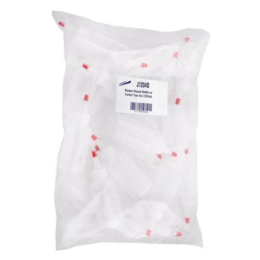 Bottle Plastic Boston Round with Cone Top Pack of 25 - additional product view 2
