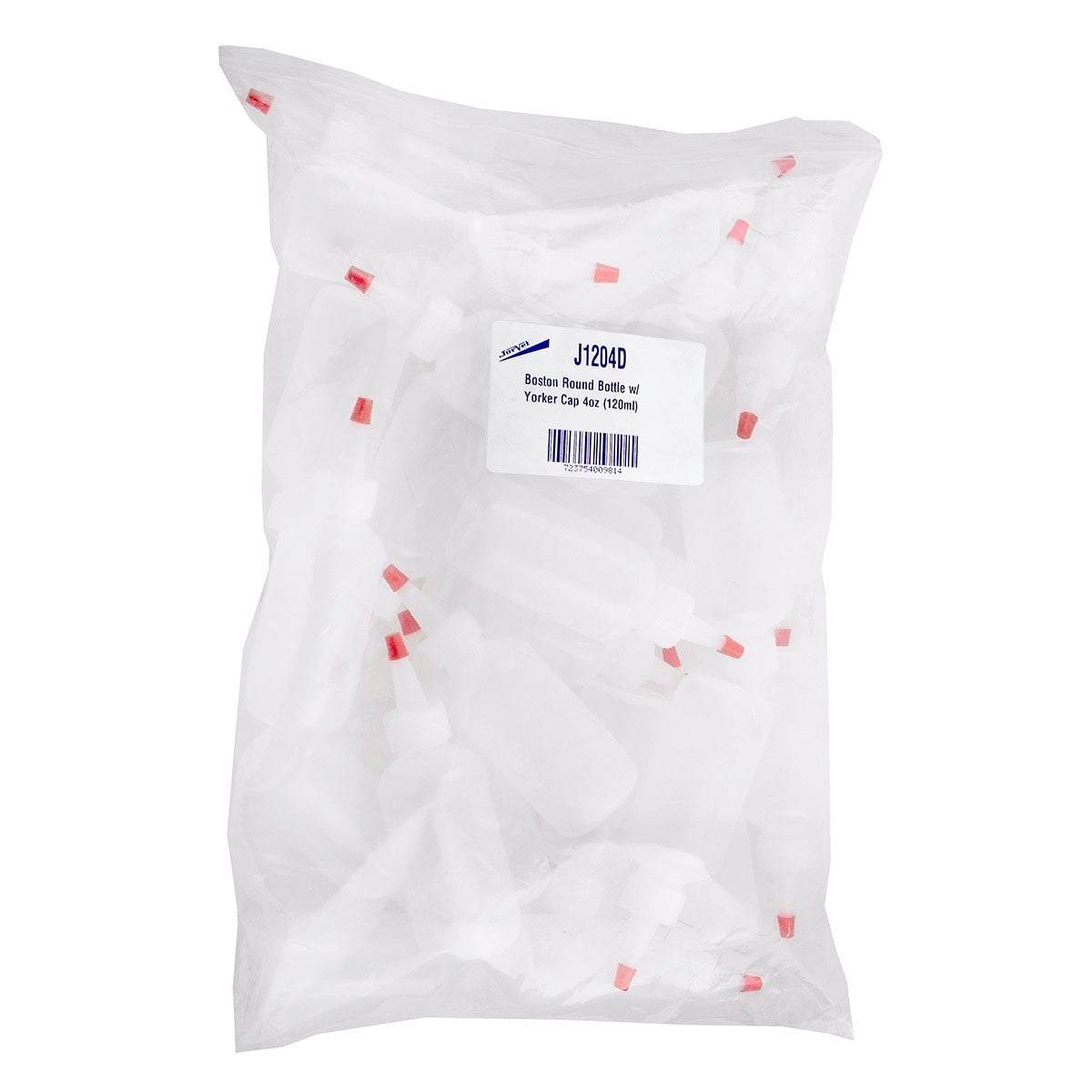 Bottle Plastic Boston Round with Cone Top Pack of 25 - additional product view 2