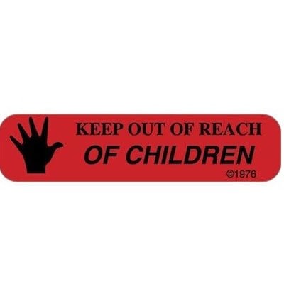 English Labels 2 X Pack of 500, Keep Out of Reach of Children, Pack of 2 Rolls