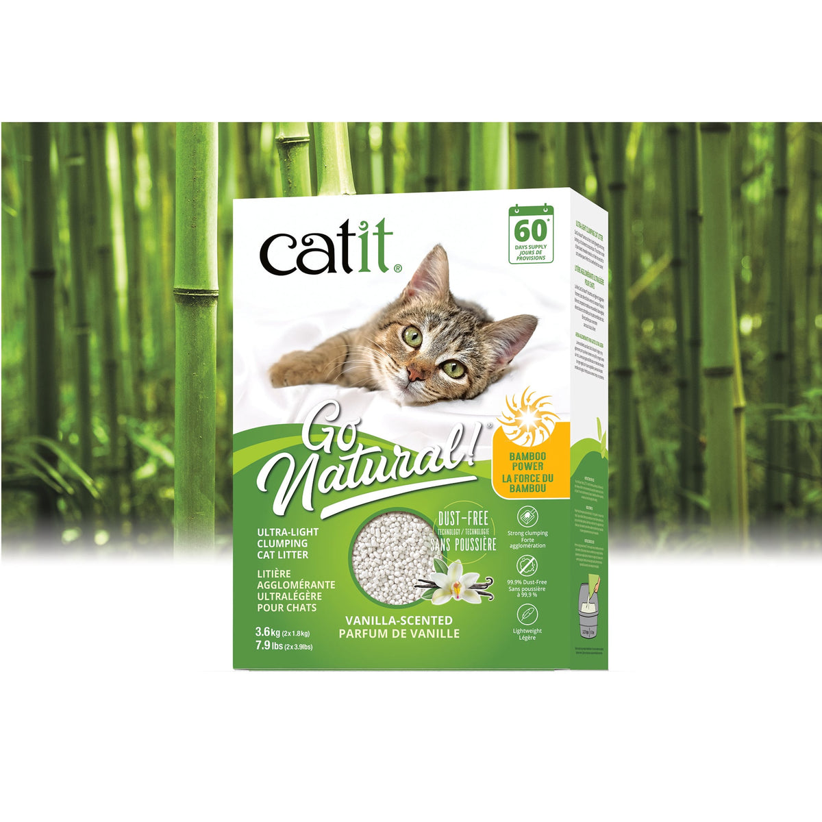 Clumping Litter Go Natural! Ultra-Light Pea Husk Vanilla for Cats 3.6 kg - Default Title - product image 4